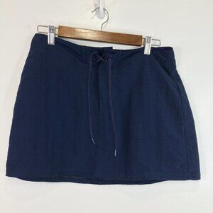 NAUTICA Swim Cover up Blue Nylon Skirt With Drawstring Size M  NEW